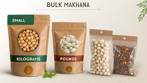 Packaging Weight Options in Makhana Bulk